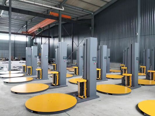 Packaging Wood Robot Pallet Base Turntable Wrapper Stretch Shrink ...